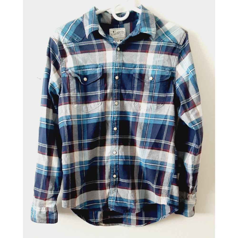Nwot Lucky Brand Boyfriend Plaid Button Down Top